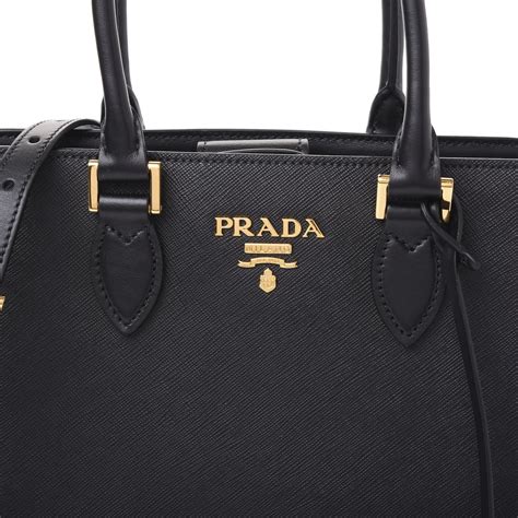 prada soft calfskin tote|Prada Soft Calfskin Bicolor Tote Bag, Navy/Black (Baltico+Nero).